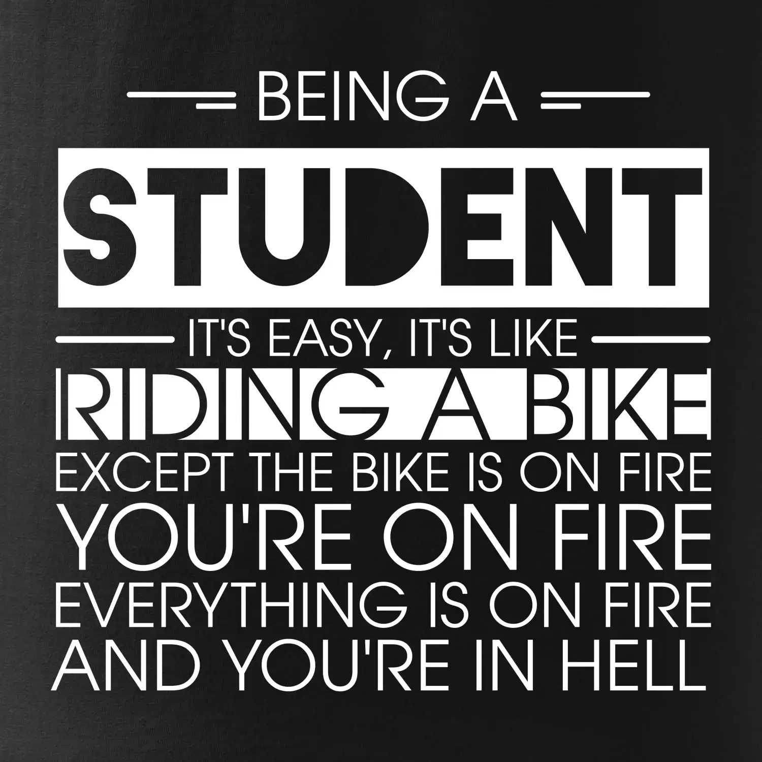 Being a student - bike