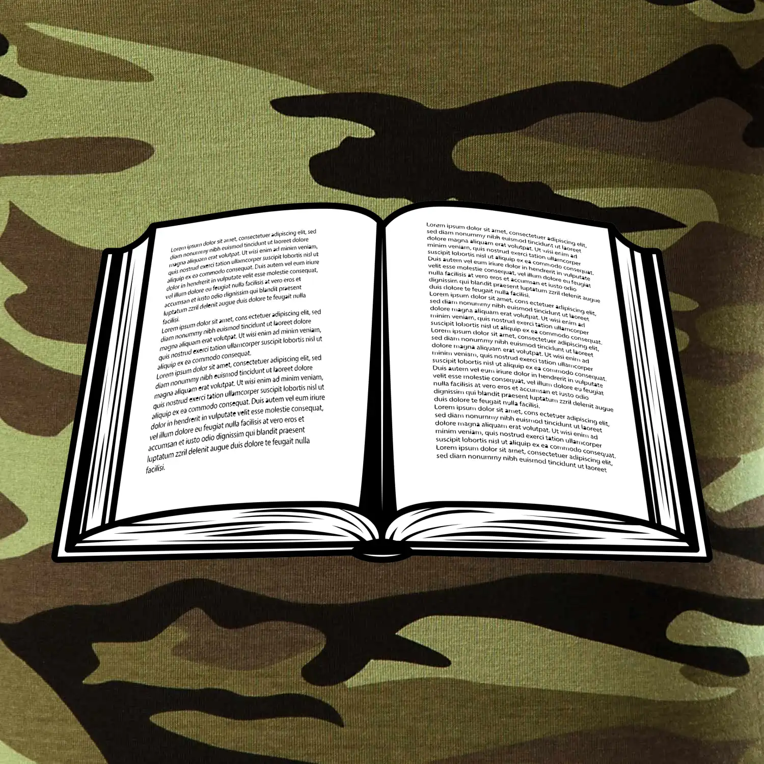 Kniha černobílá otevřená s textem