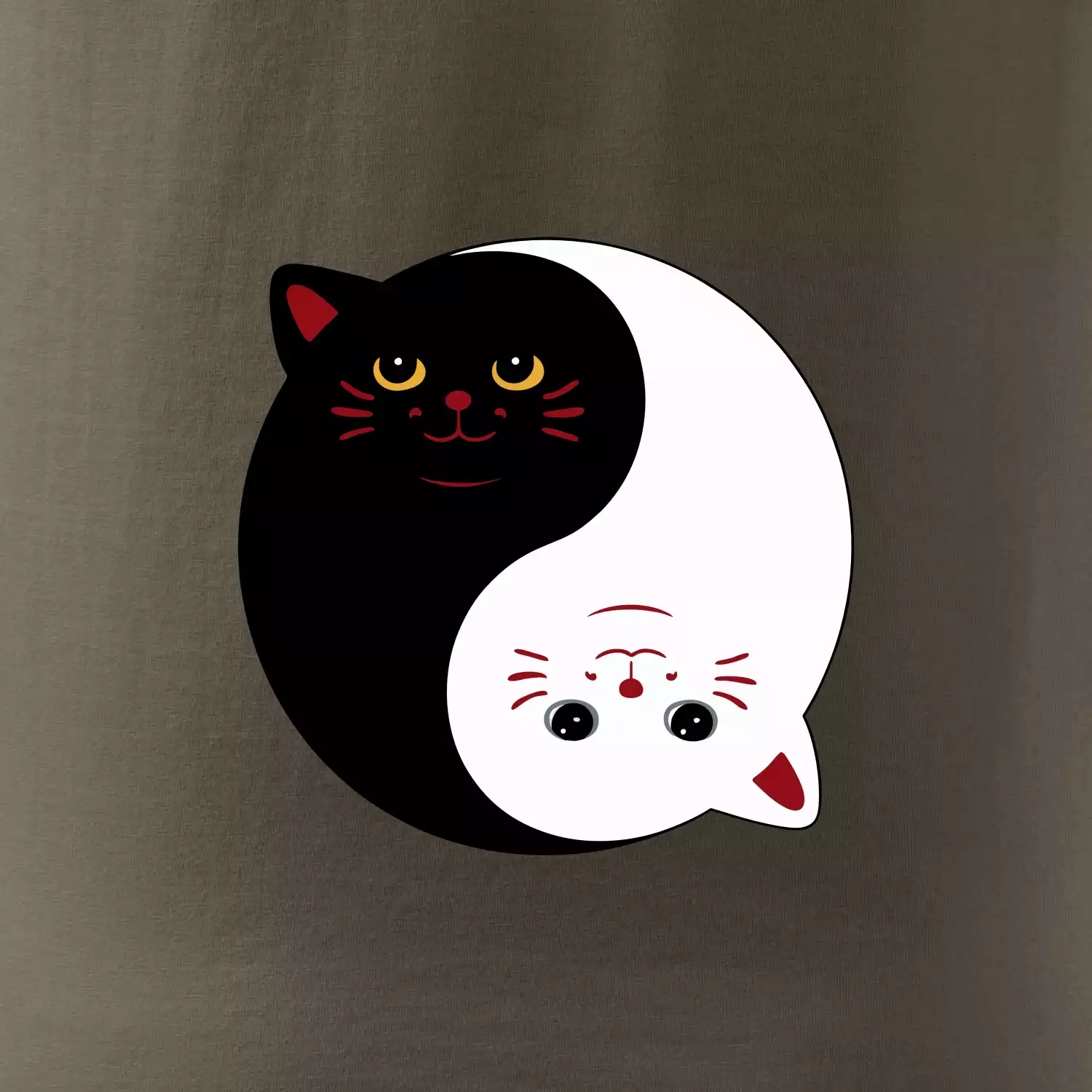 Kočky jin jang barevné