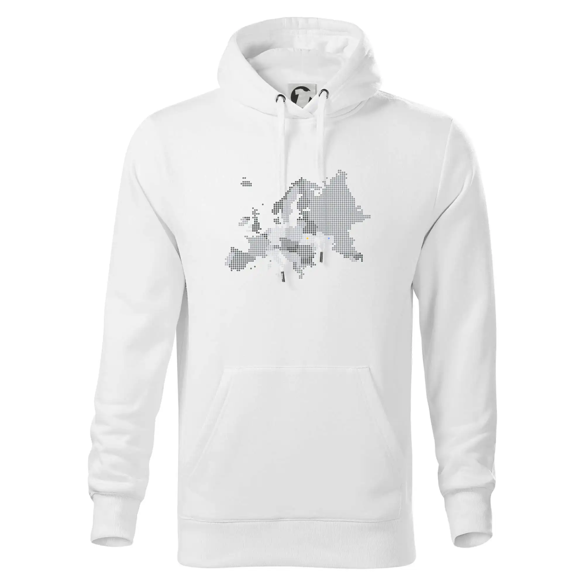 Mapa Evropy - srdce v Ukrajině
