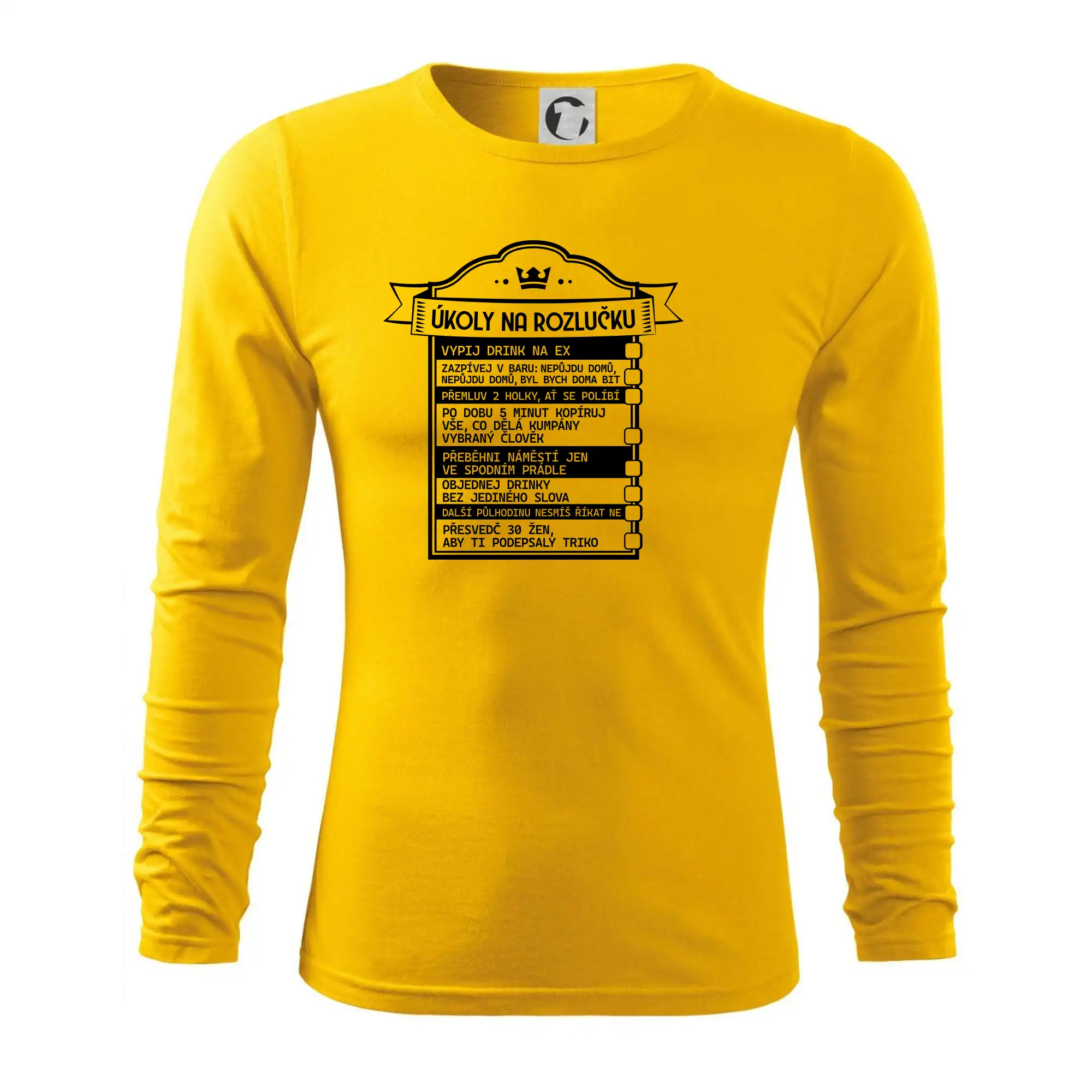 Vintage nápis Triko na rozlučku s úkoly pro ženicha