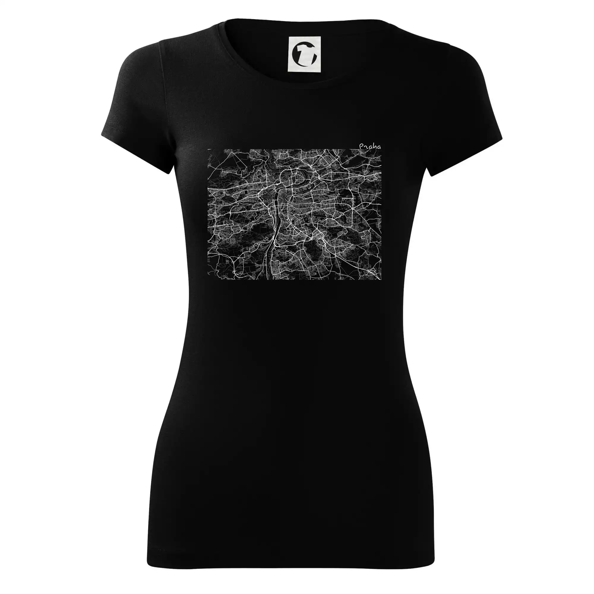 Mapy měst černobílé Praha