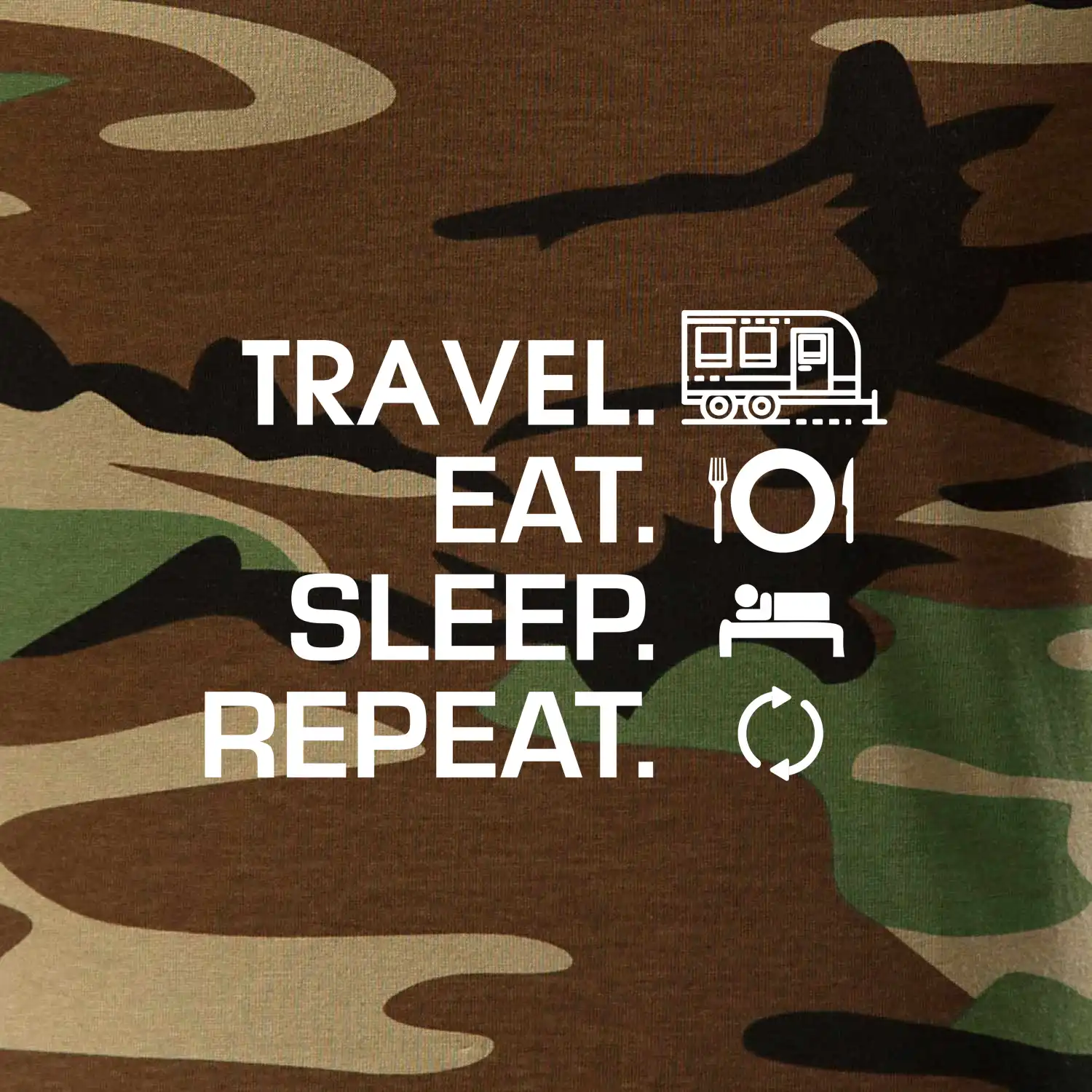 Eat sleep travel - Velký  přívěs