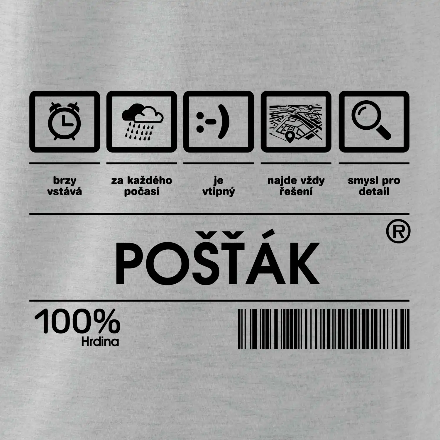 Čárový kód pošťák