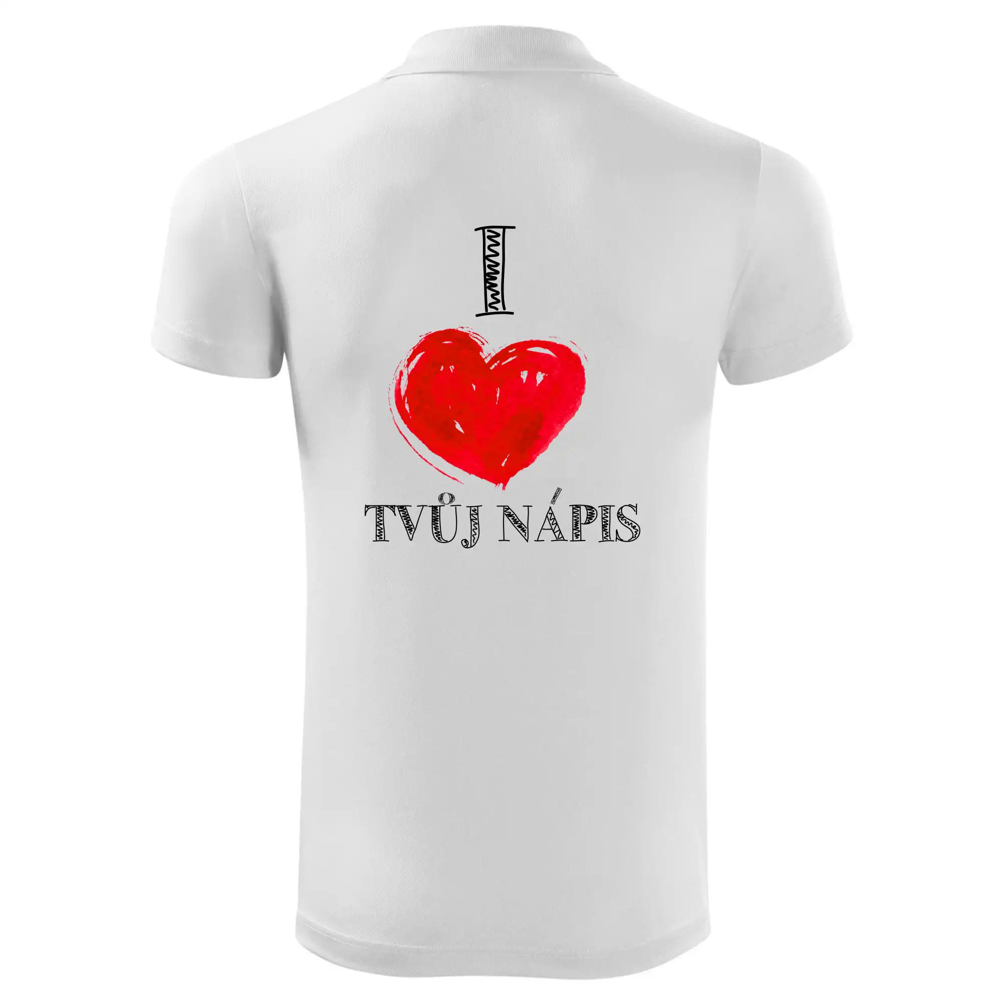 I love malované srdce - vlastní nápis