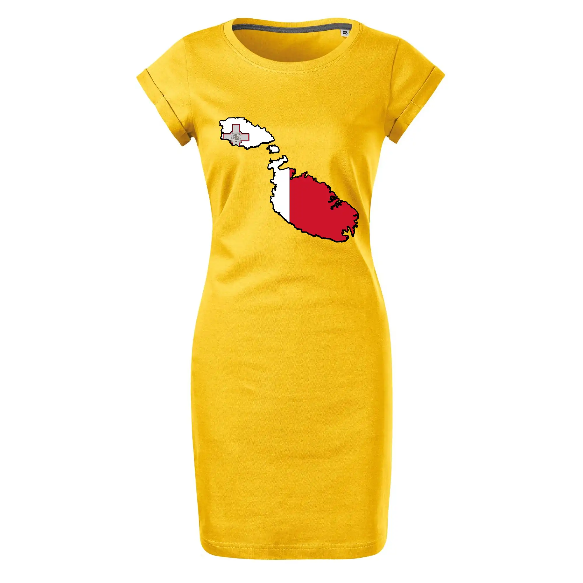 Mapa Malta s vlajkou