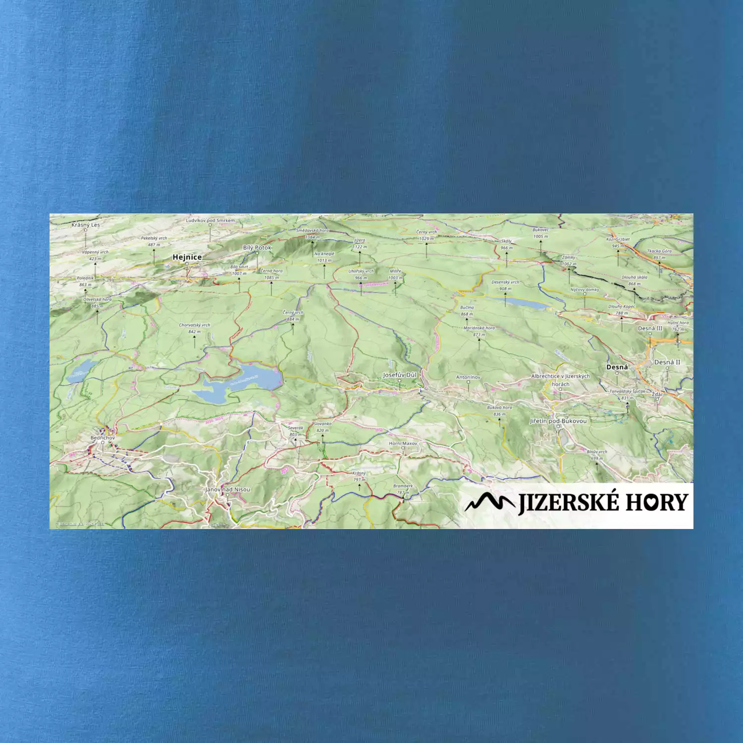 Jizerské hory mapa