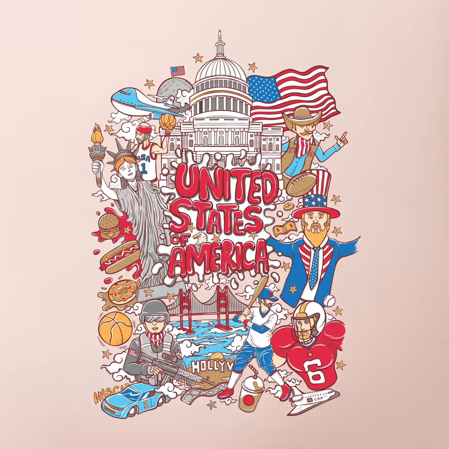 USA karikatura