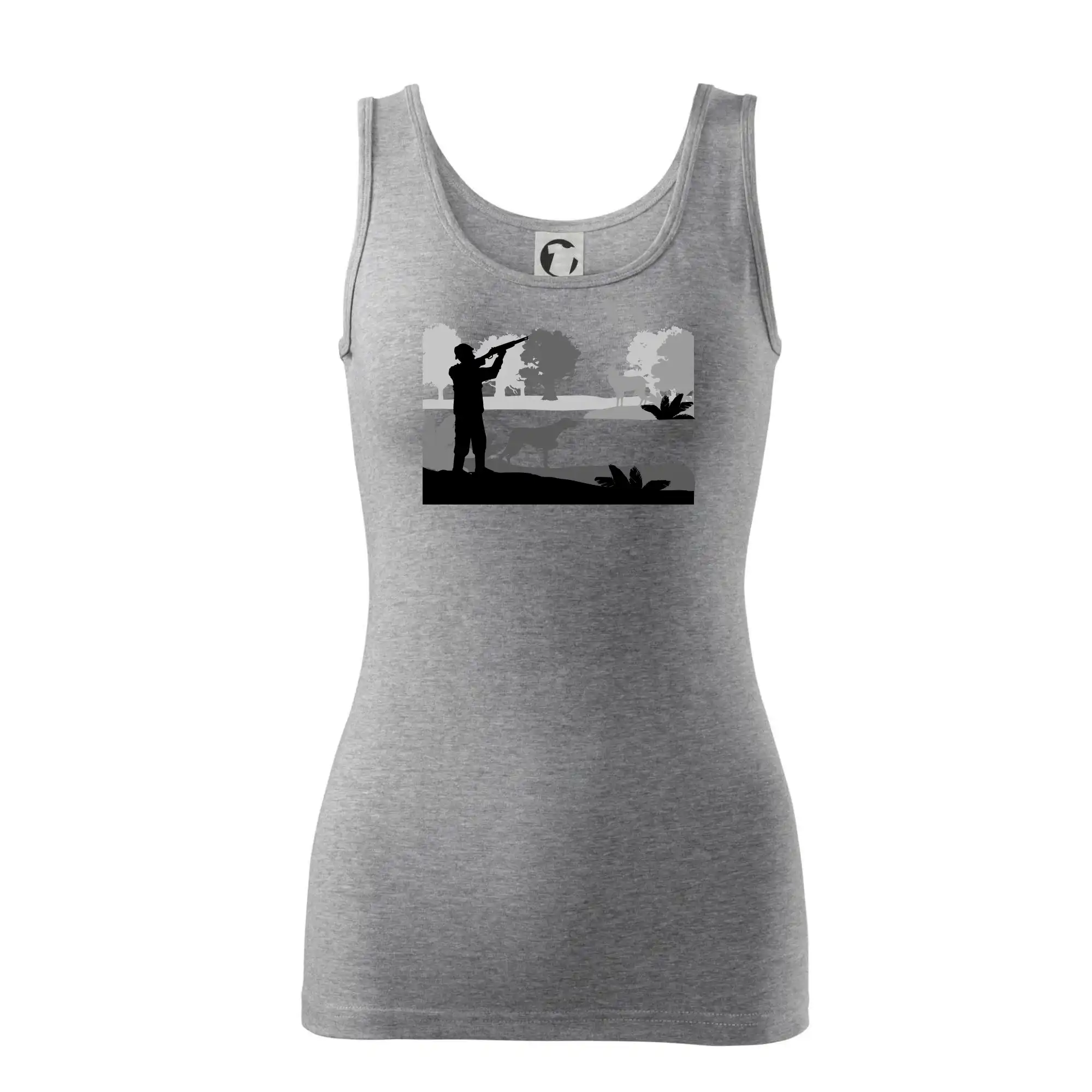 Lovec a ohař v lese