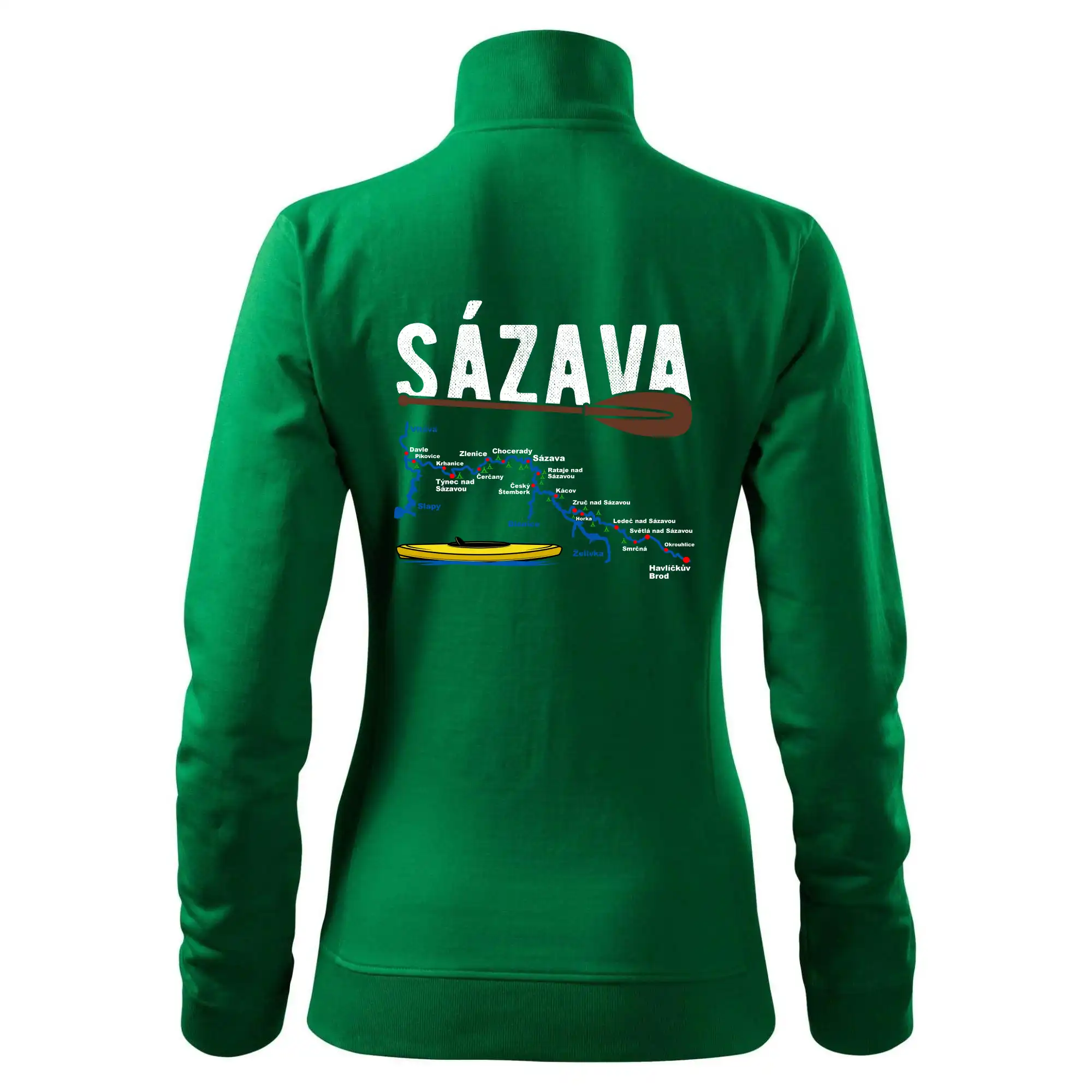 Mapa řeky Sázavy