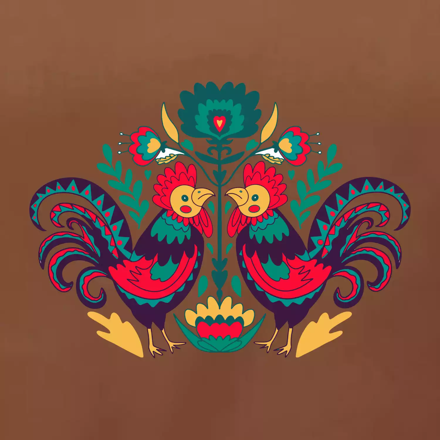 Folklor - Slepice barevné