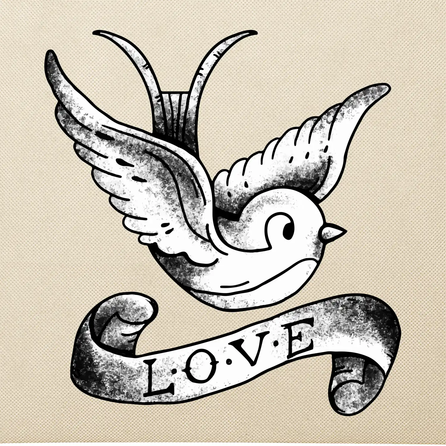 Love holubice - kreslená