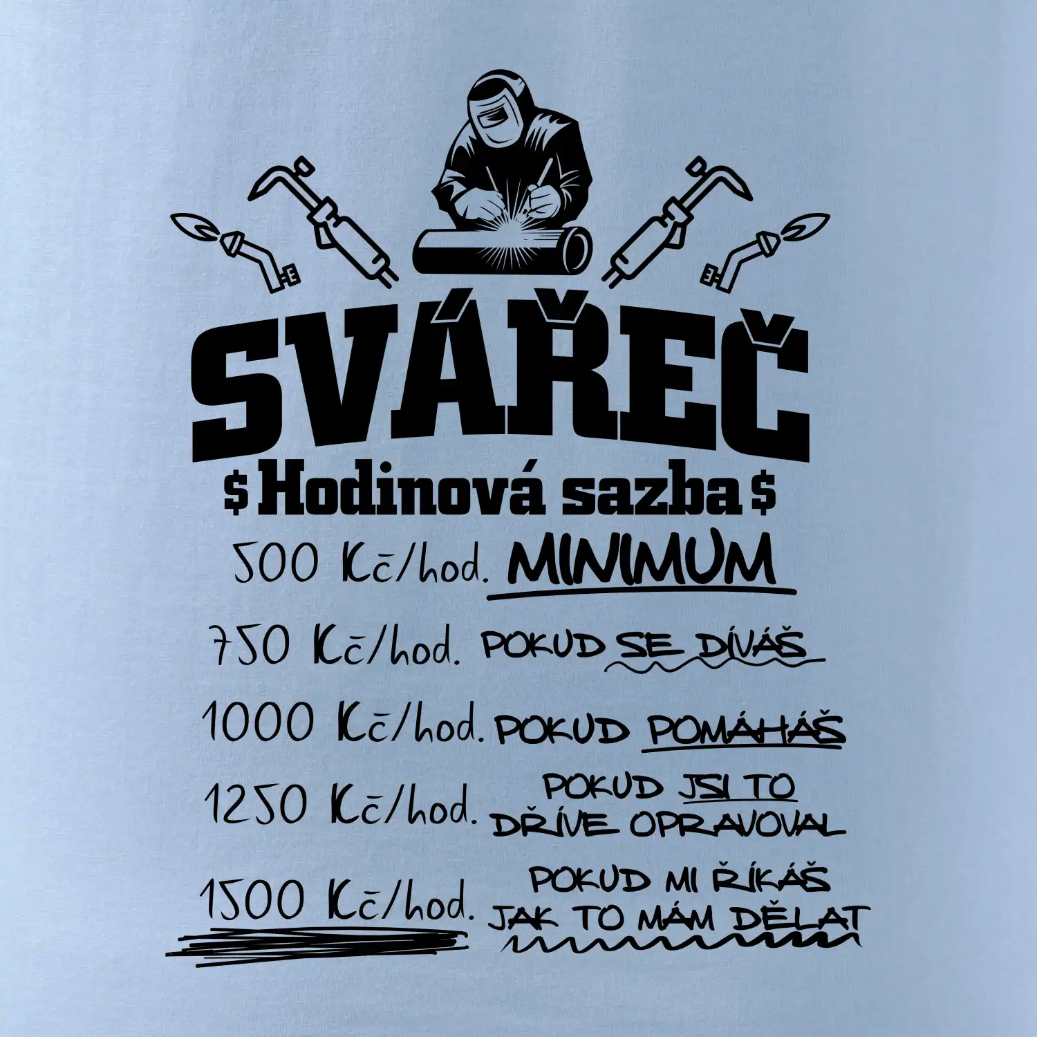 Svářeč - hodinová sazba