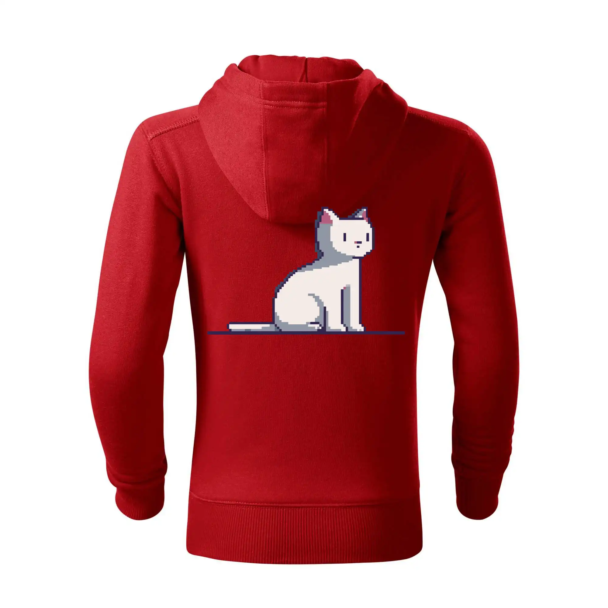 Kočka bílá pixel