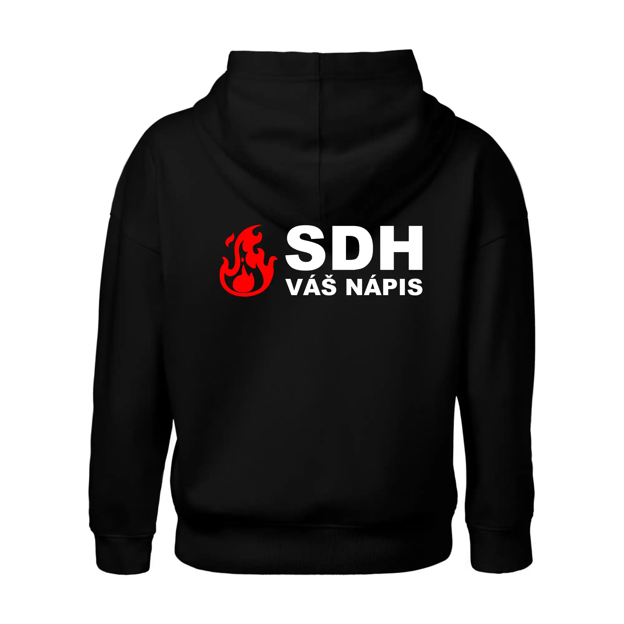 SDH nápis (oheň, název sboru - vlastní nápis)