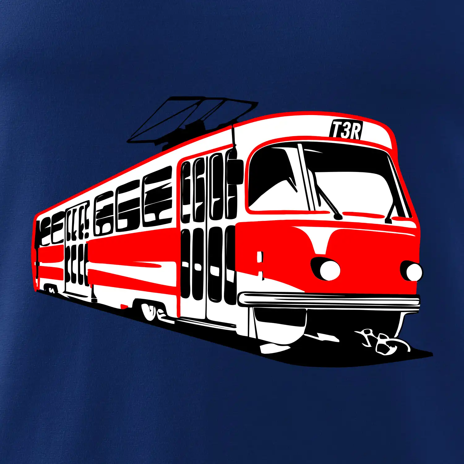 Tramvaj T3R barevná