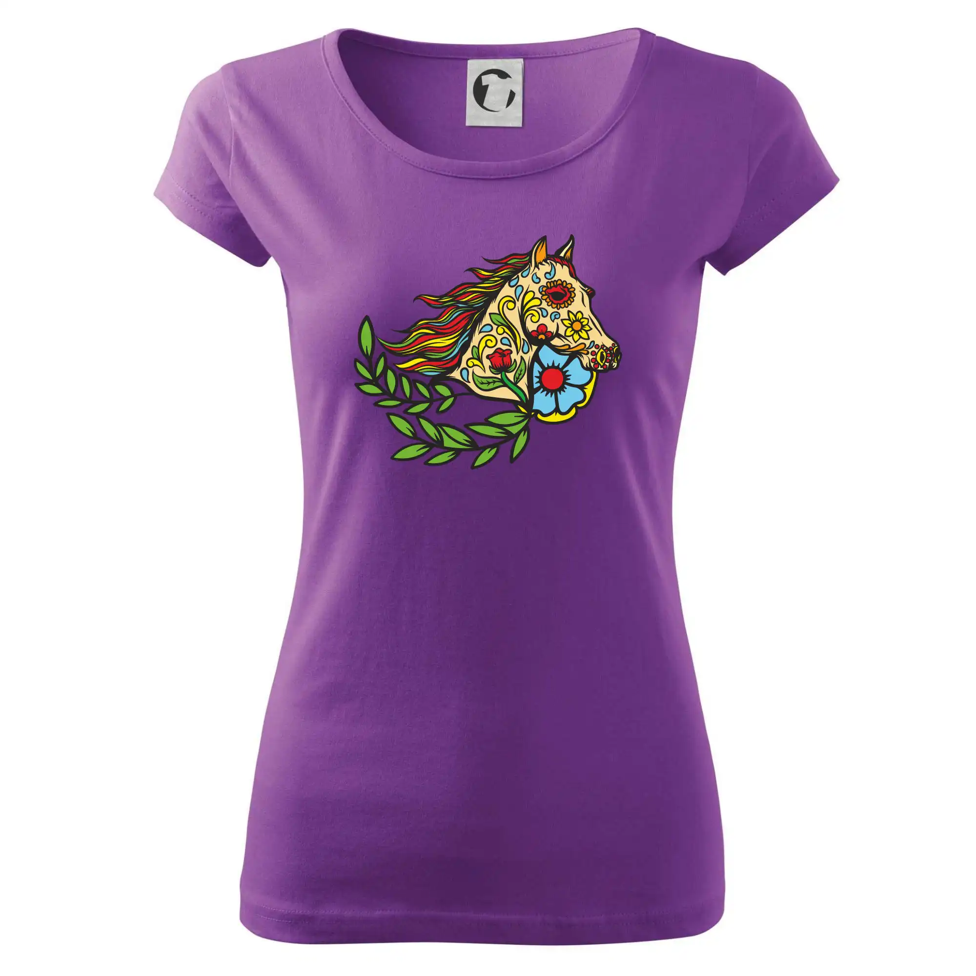 Kůň barevný s listy