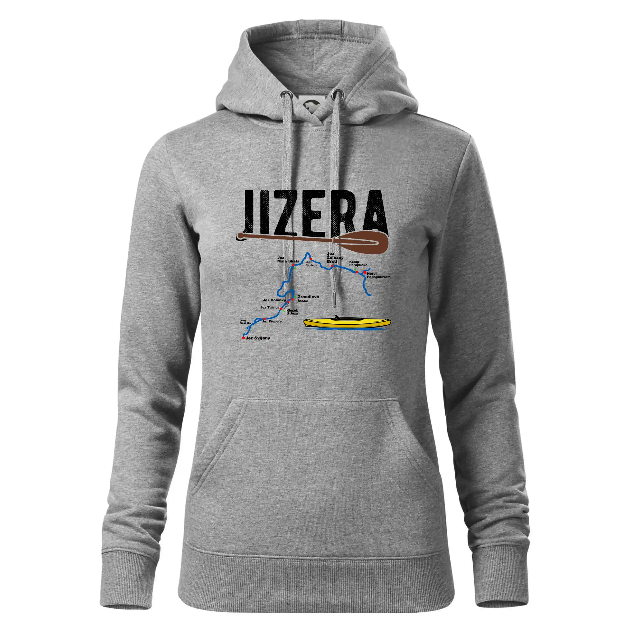 Mapa řeky Jizery