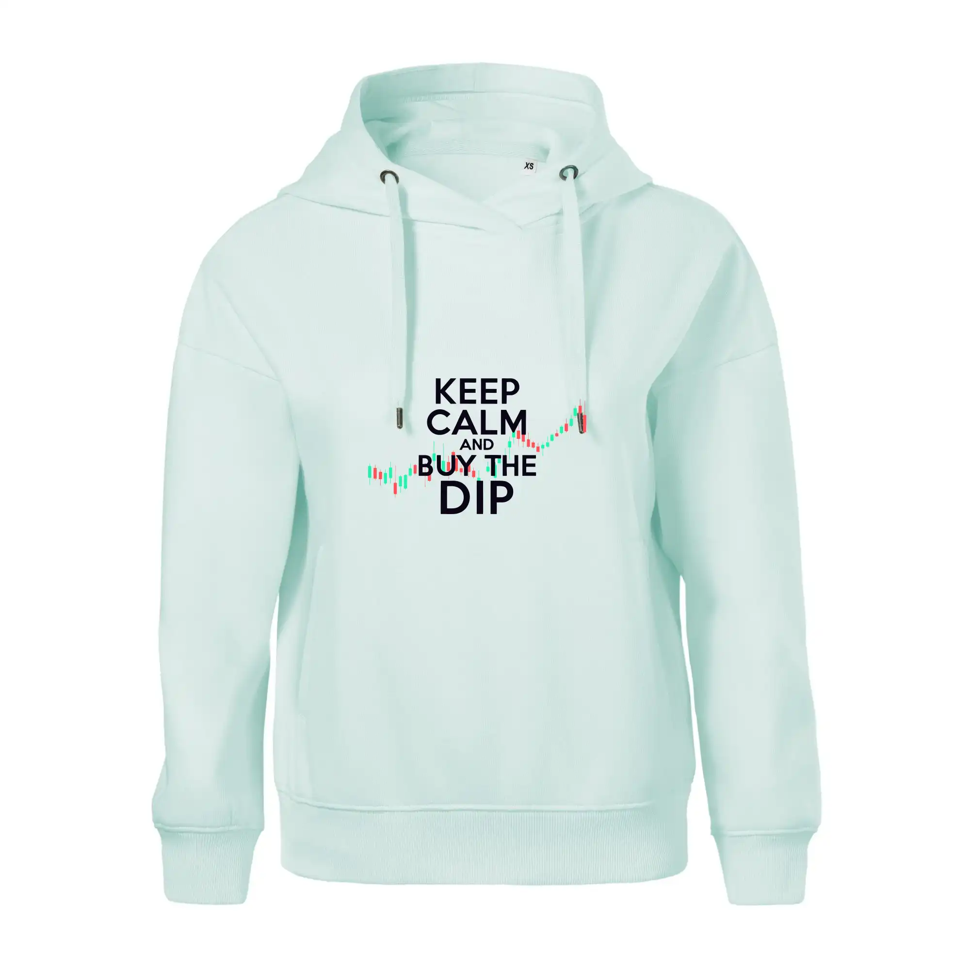 Zeleno červený graf Keep Calm and Buy the Dip