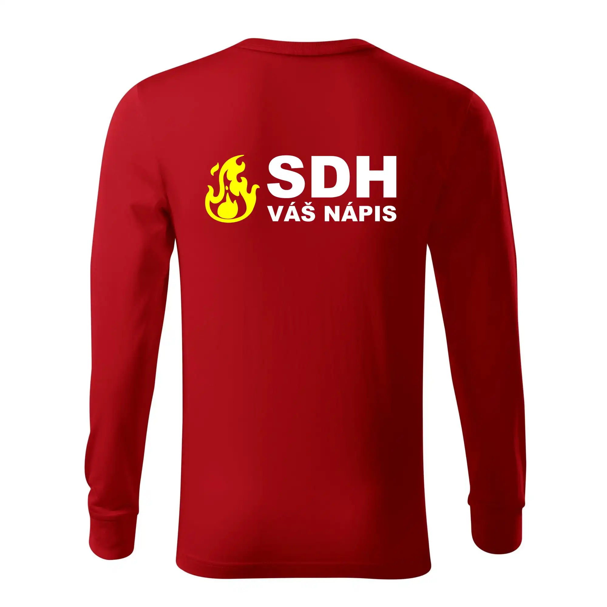 SDH nápis (oheň, název sboru - vlastní nápis)