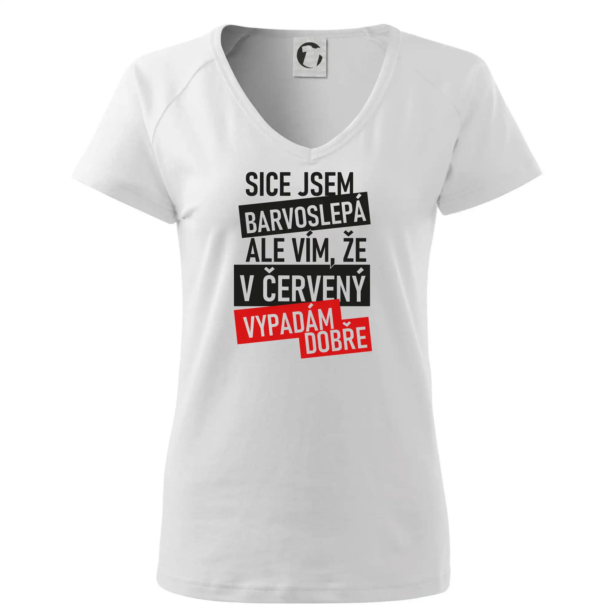 Sice jsem barvoslepá, ale vím, že v červené vypadám dobře
