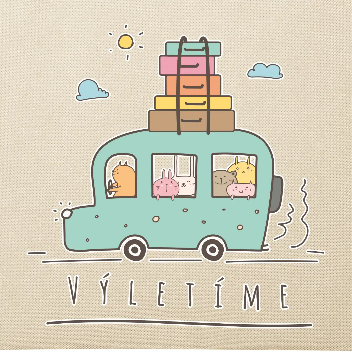 Výletíme obytňák kreslený