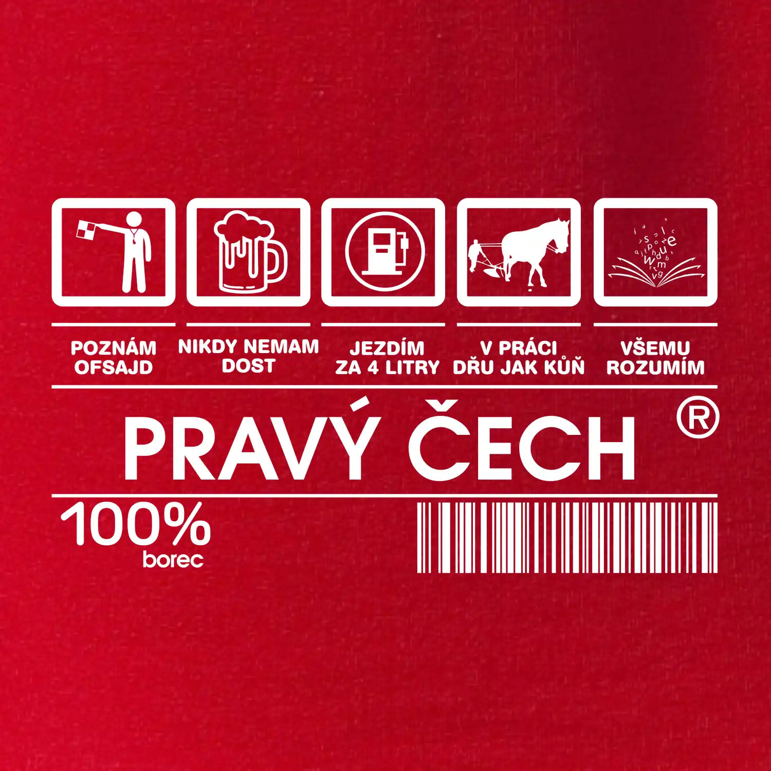 Čárový kód  - Pravý Čech
