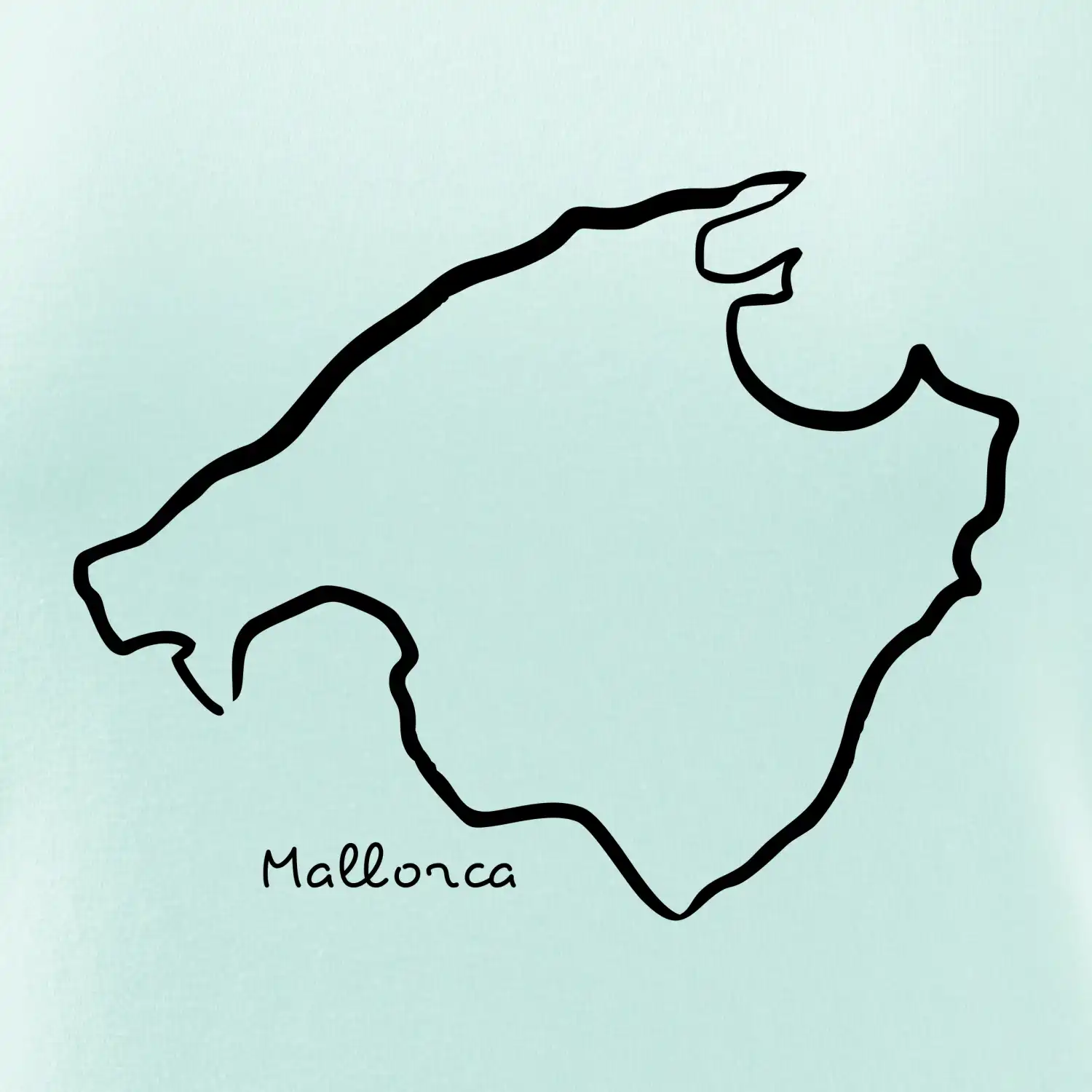 Mallorca - obrys ostrova