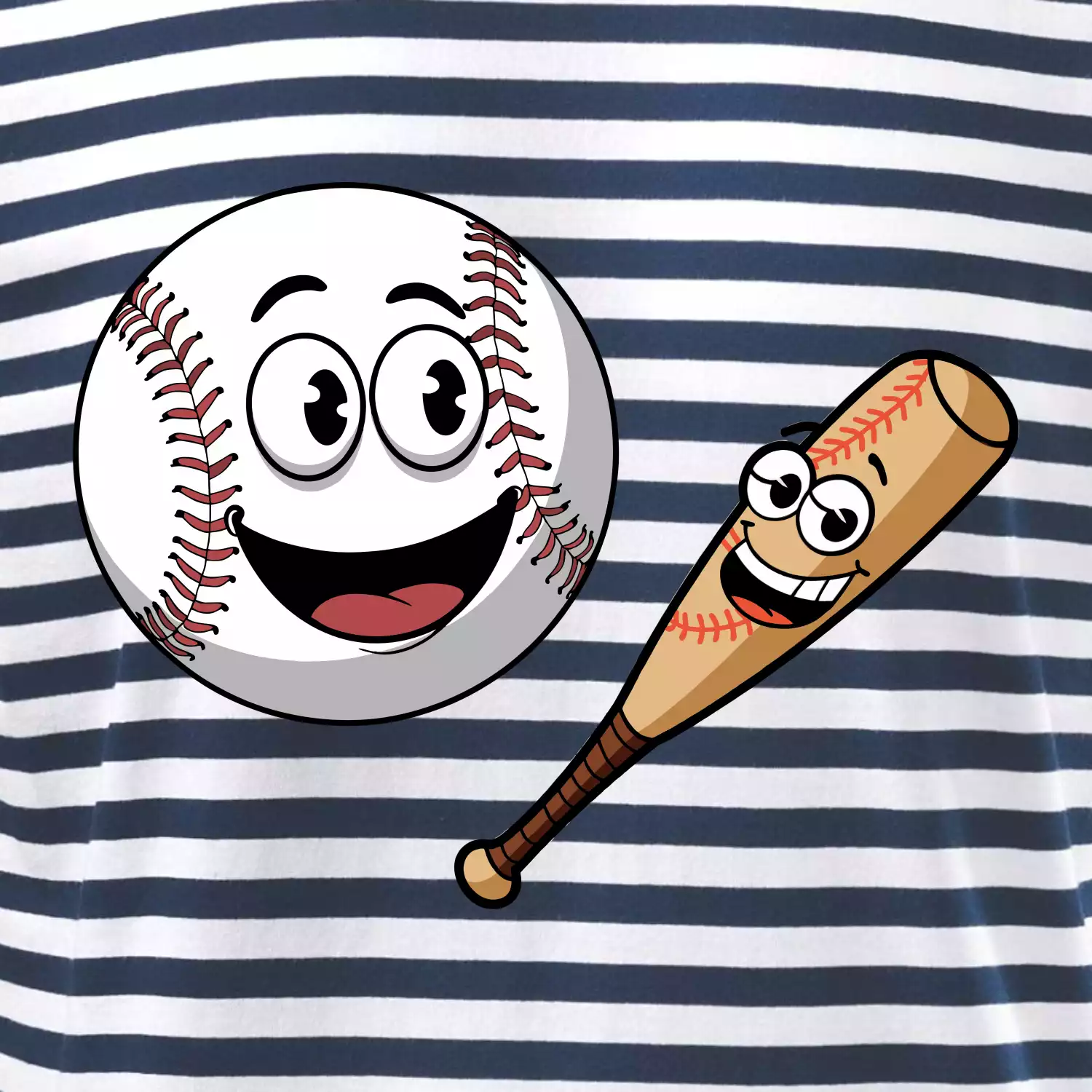 Parové triko - baseballová pálka a míček