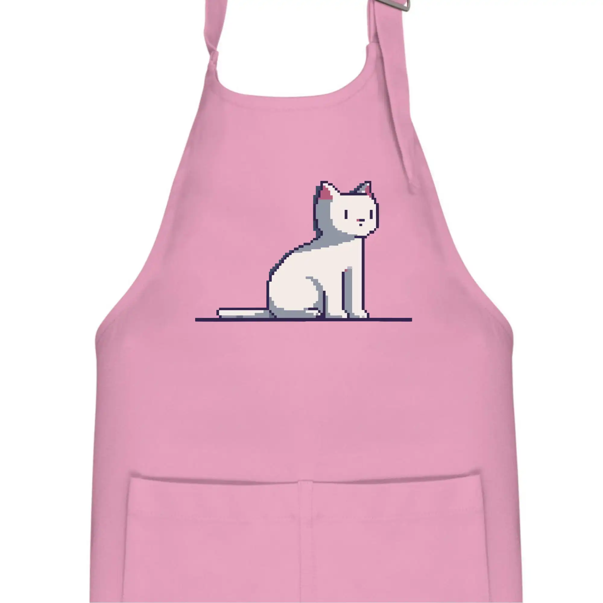 Kočka bílá pixel