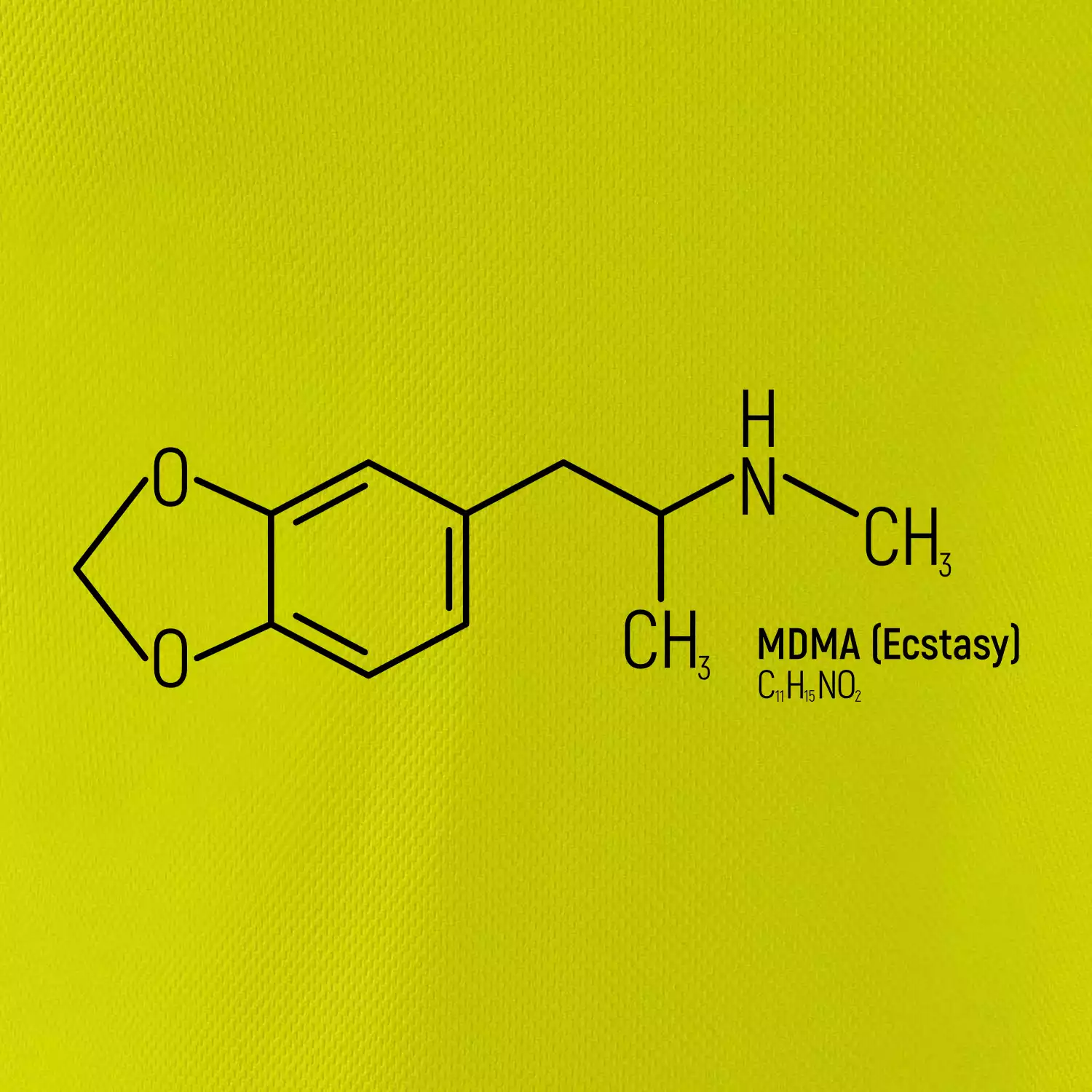 Molekulární struktura MDMA Extáze