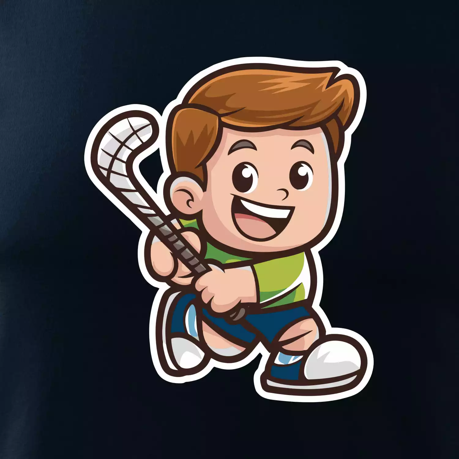 Ikona pozemní hokej kluk