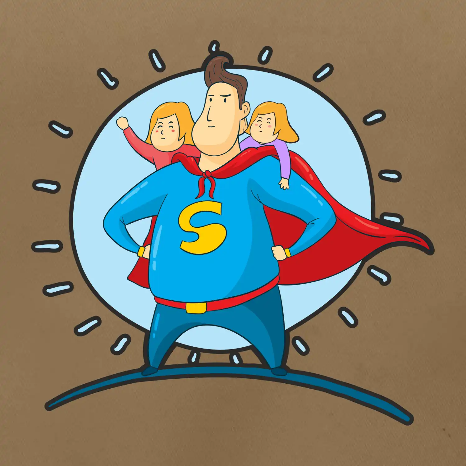 Táta superman - holka a holka