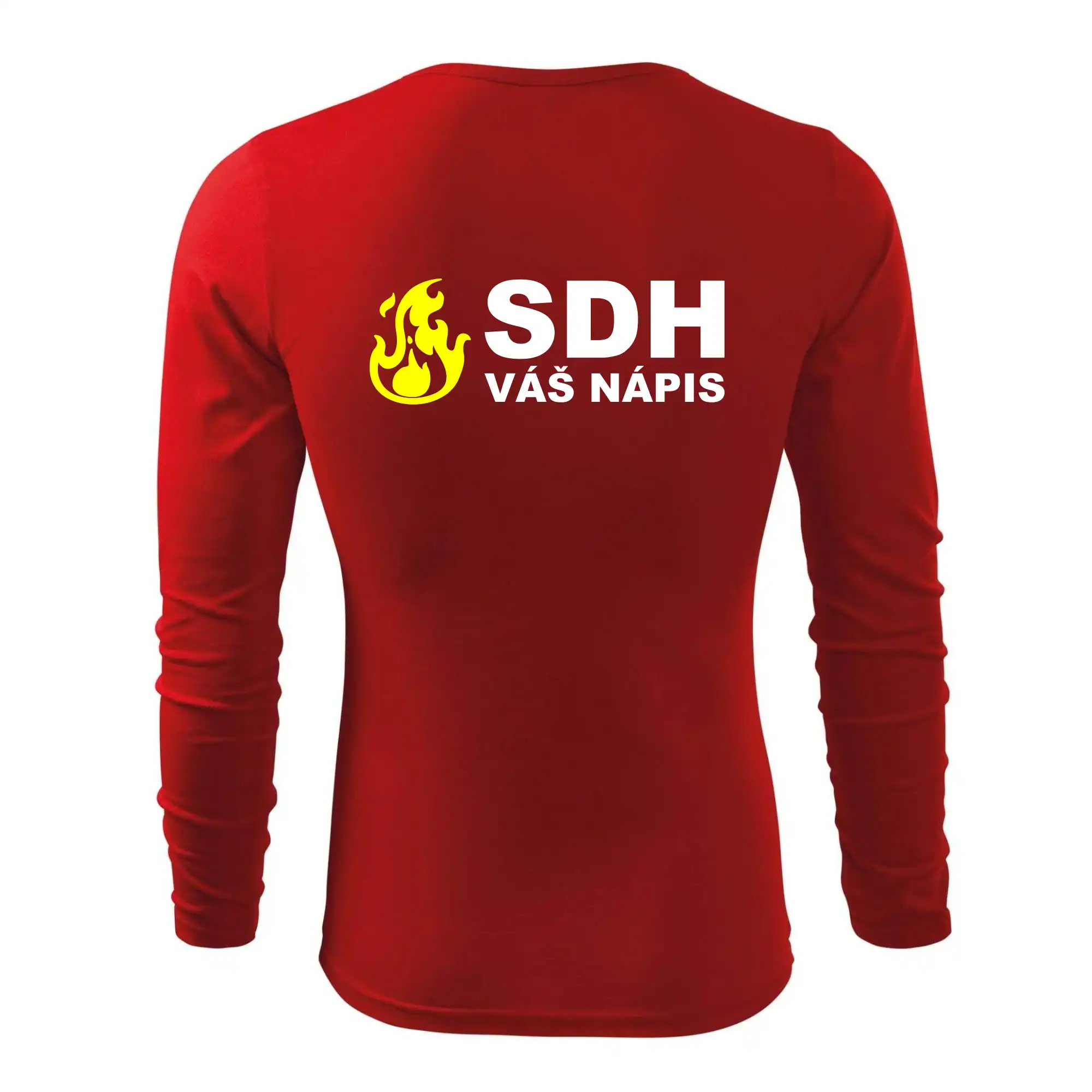 SDH nápis (oheň, název sboru - vlastní nápis)