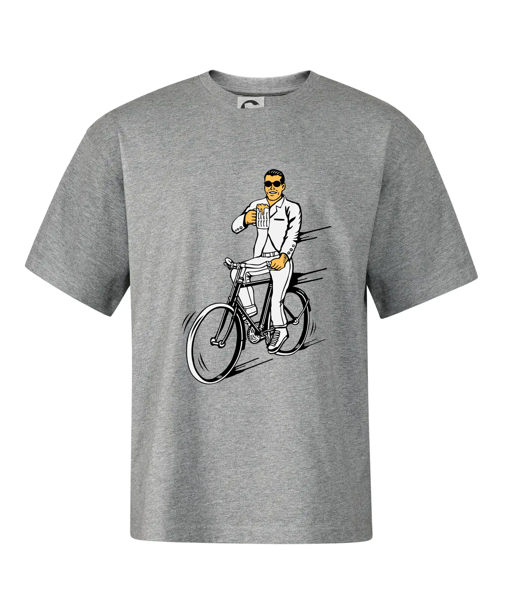 Gentleman na kole s pivem