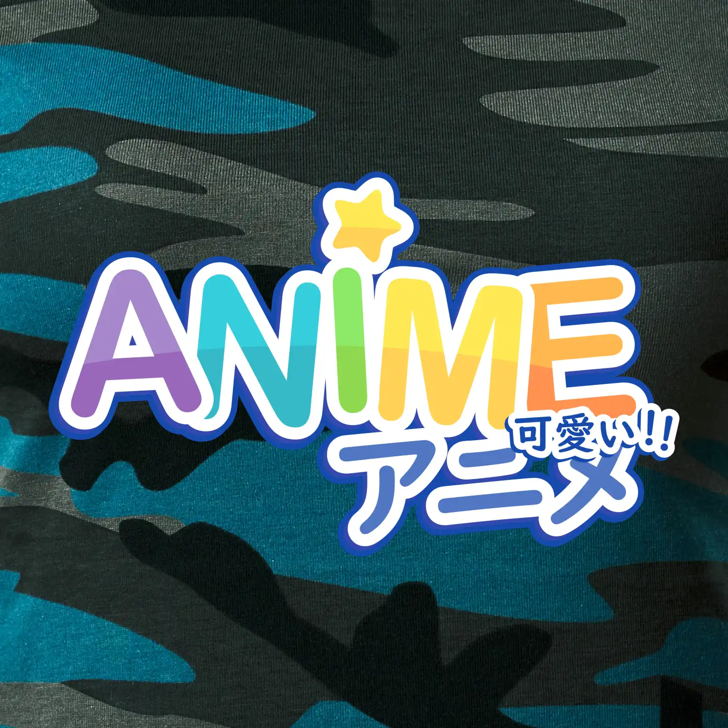 Anime nápis duhový
