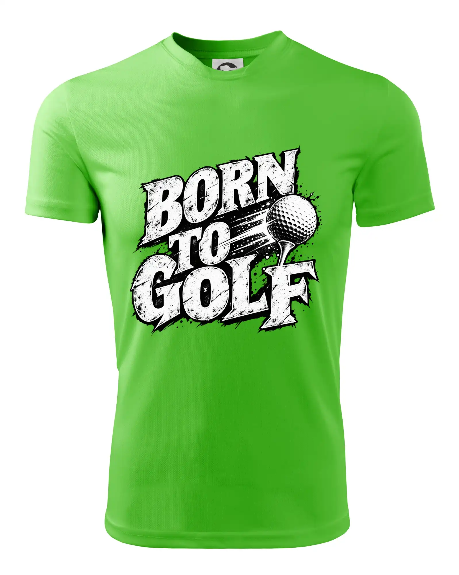 Born to golf černobílý drsný potisk