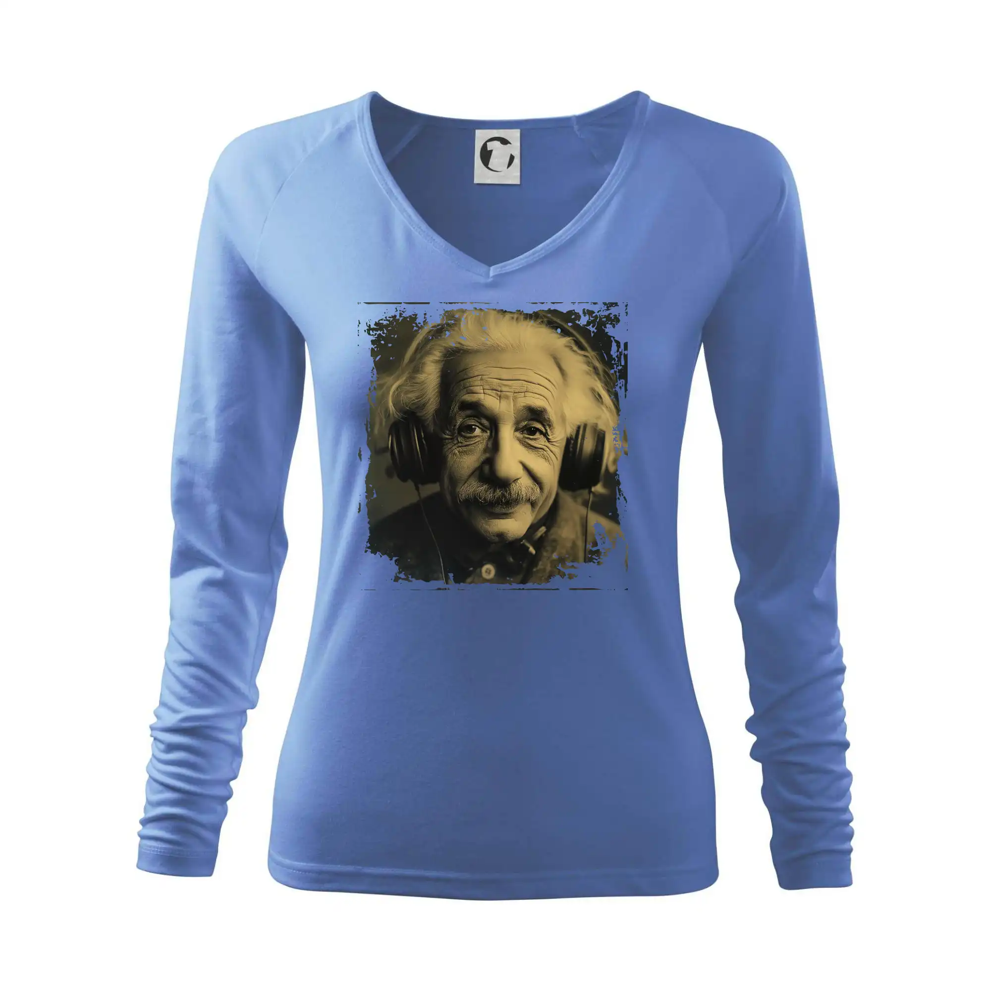 Albert se sluchátky