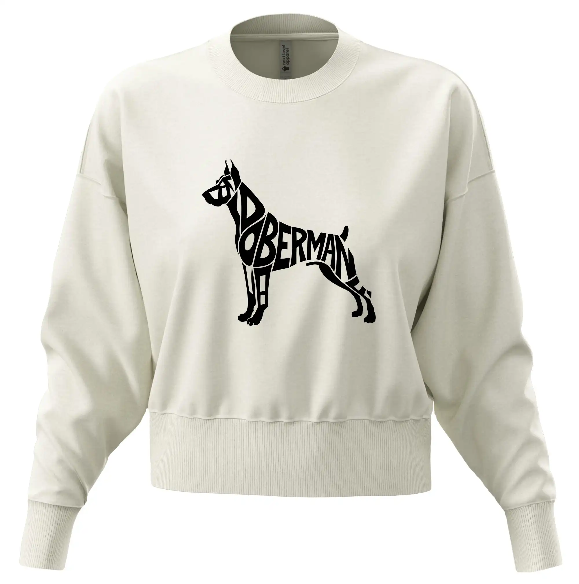 Doberman - nápis v tělě