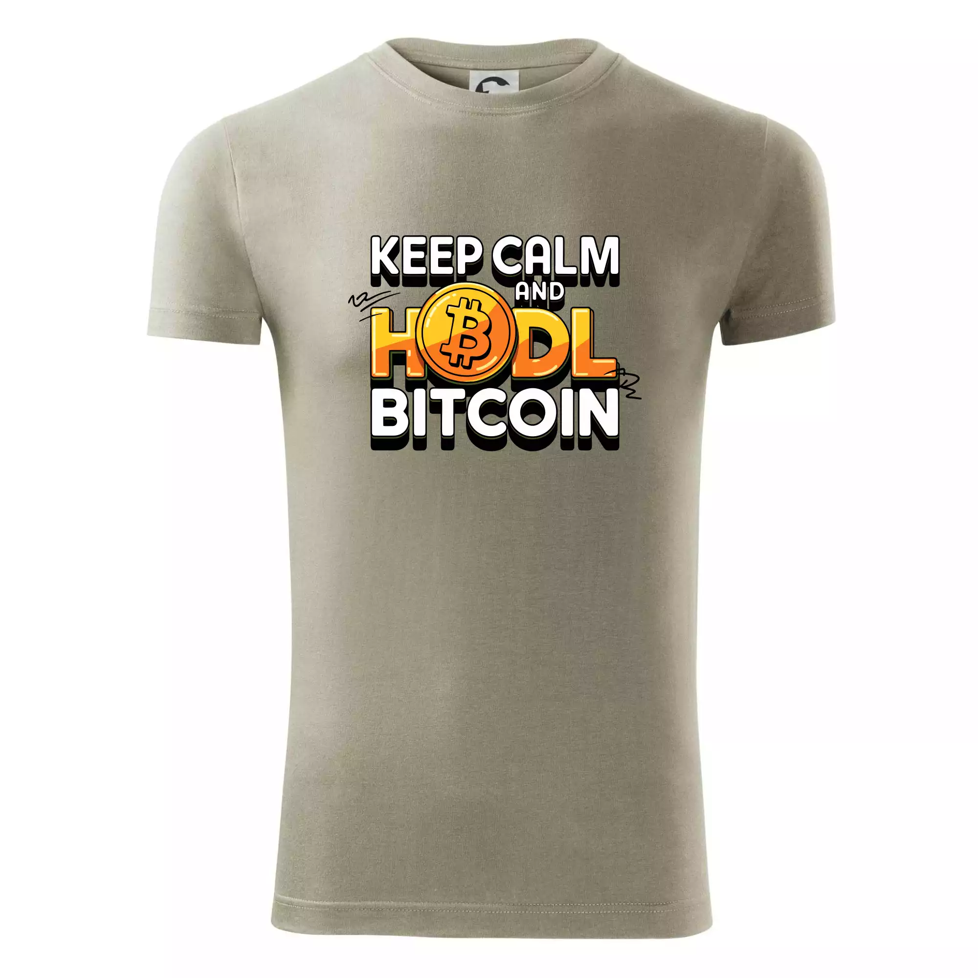 3D nápis Keep Calm and HODL Bitcoin