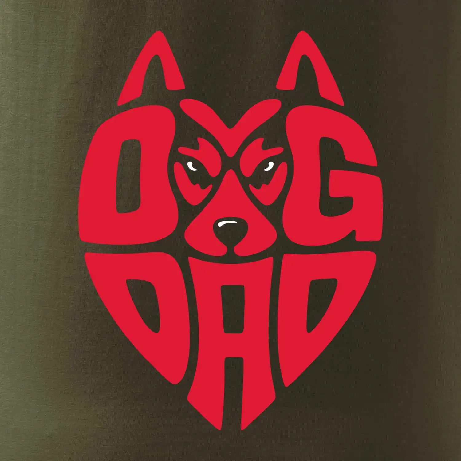 Dog dad nápis v hlavě