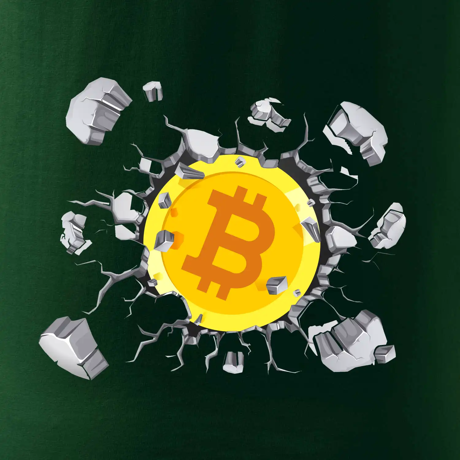 Bitcoin v triku