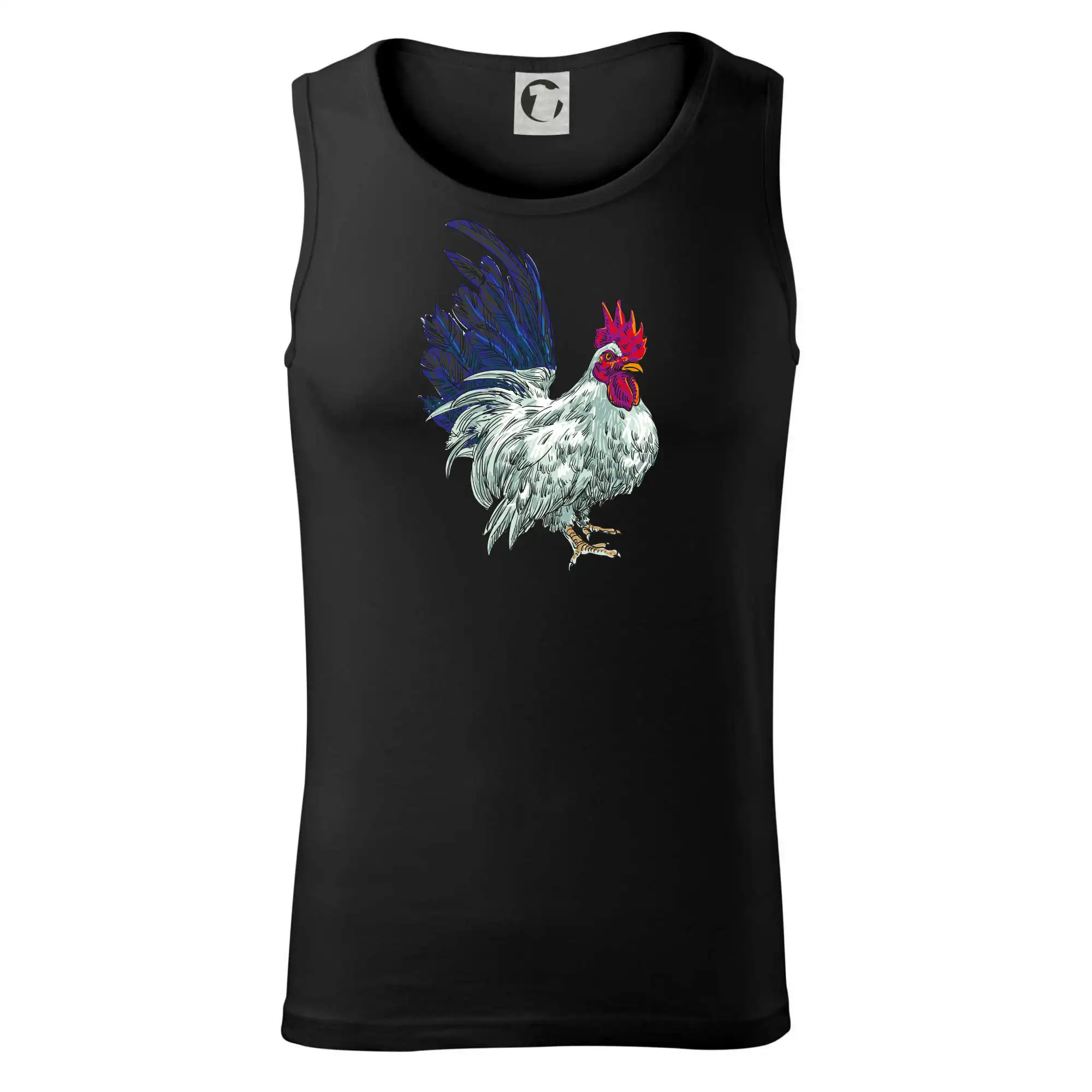 Kohout kreslený bílý