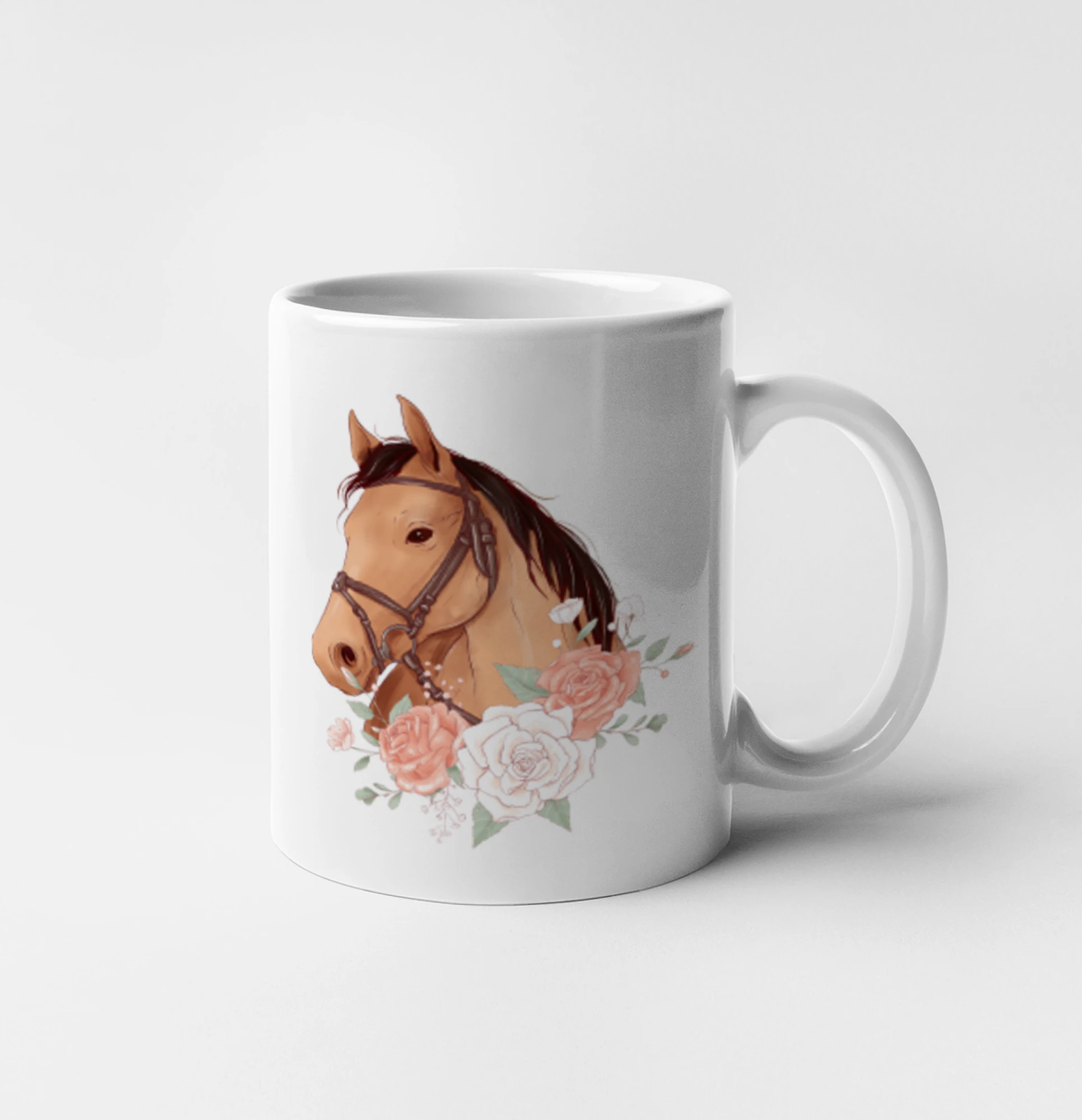 Hlava koně a růže