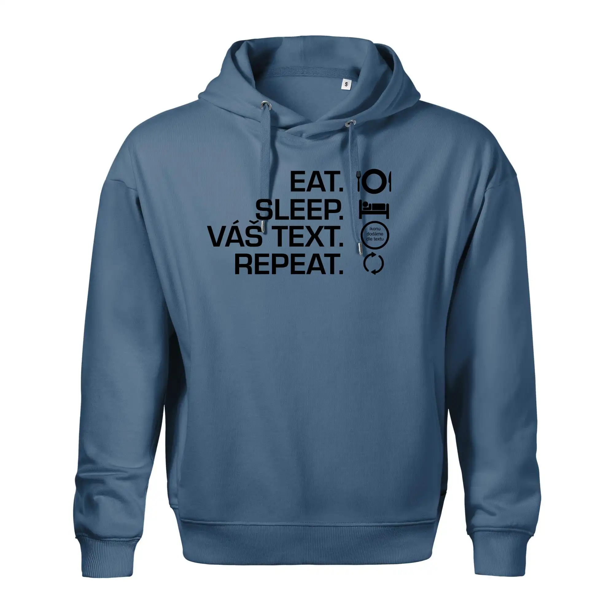 Eat sleep repeat vlastní text