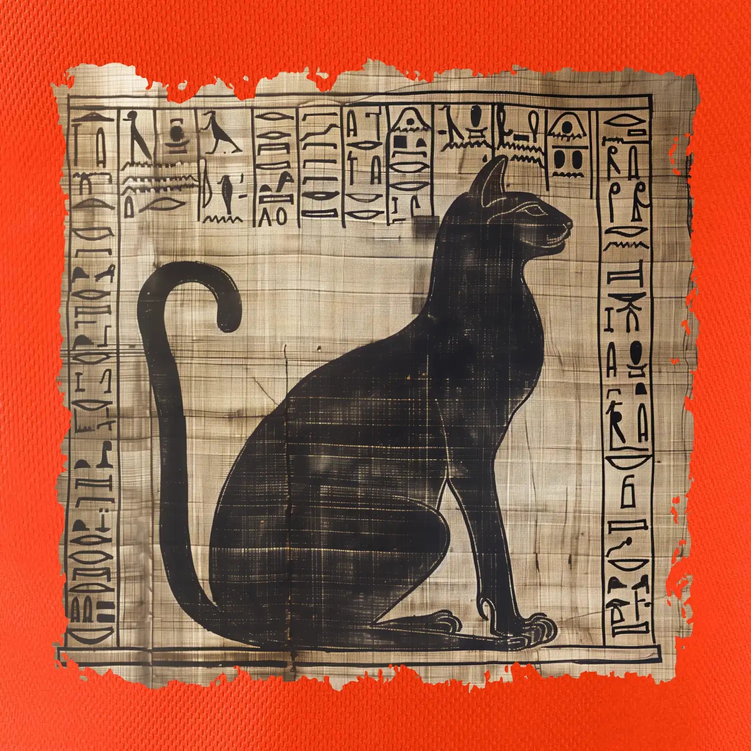Egyptské hieroglyfy kočka