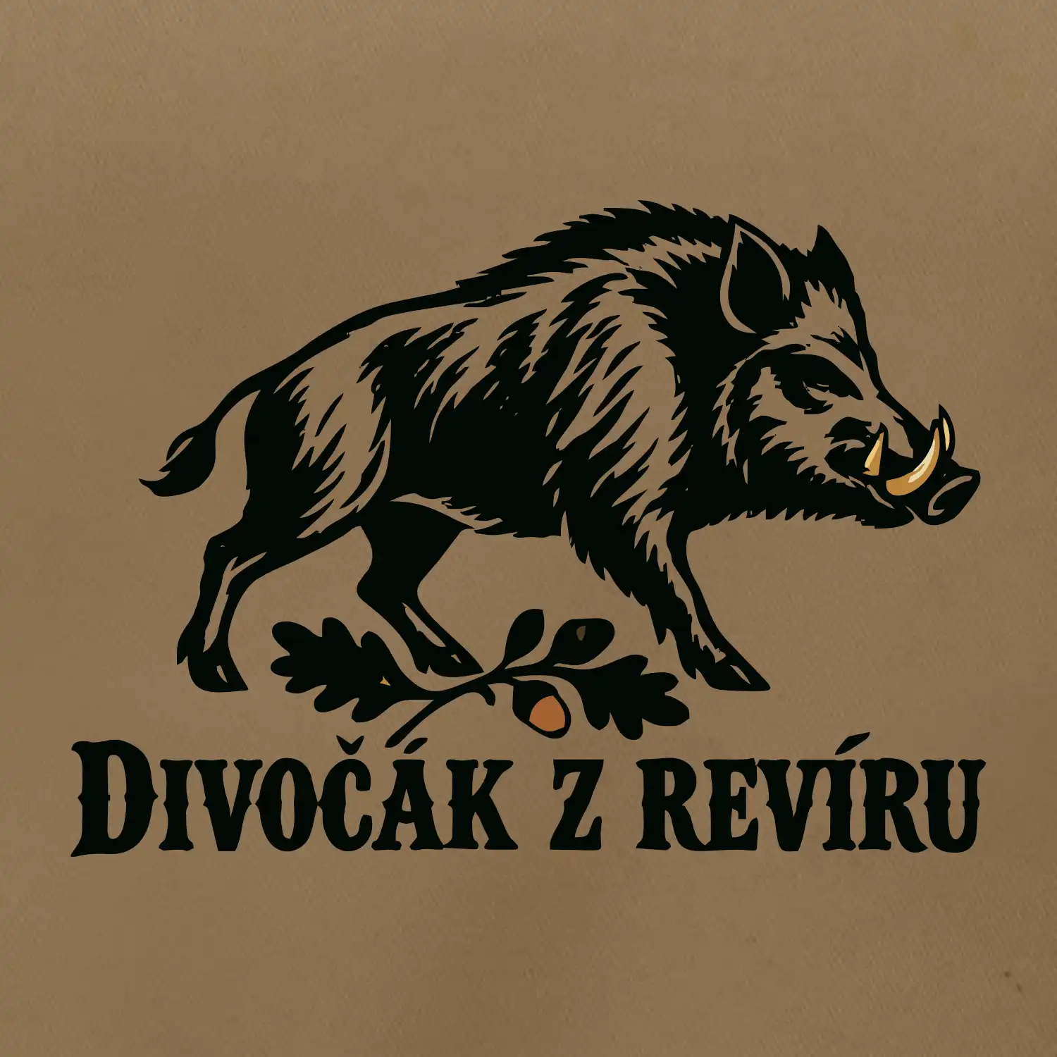 Divočák z revíru jednoduchý lovecký motiv