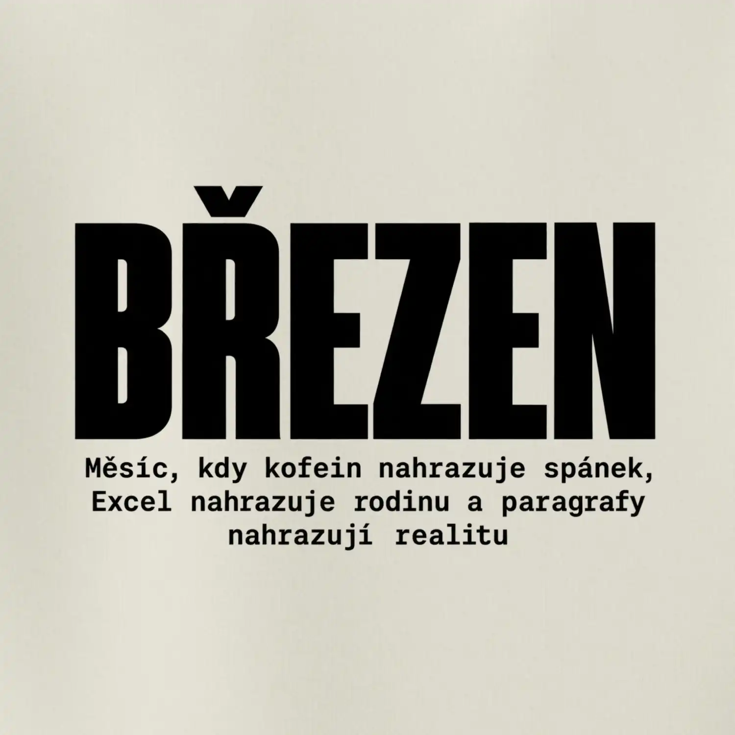 Březen kofein místo spánku