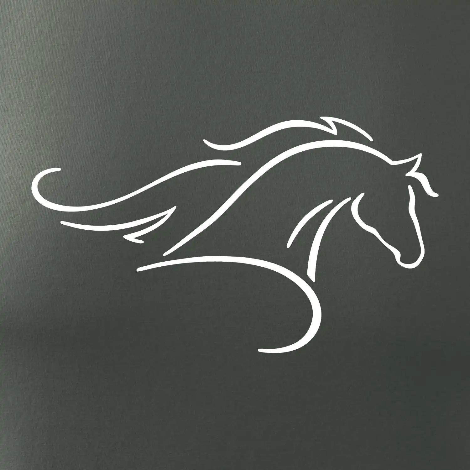 Kůň - bežící silueta hlavy