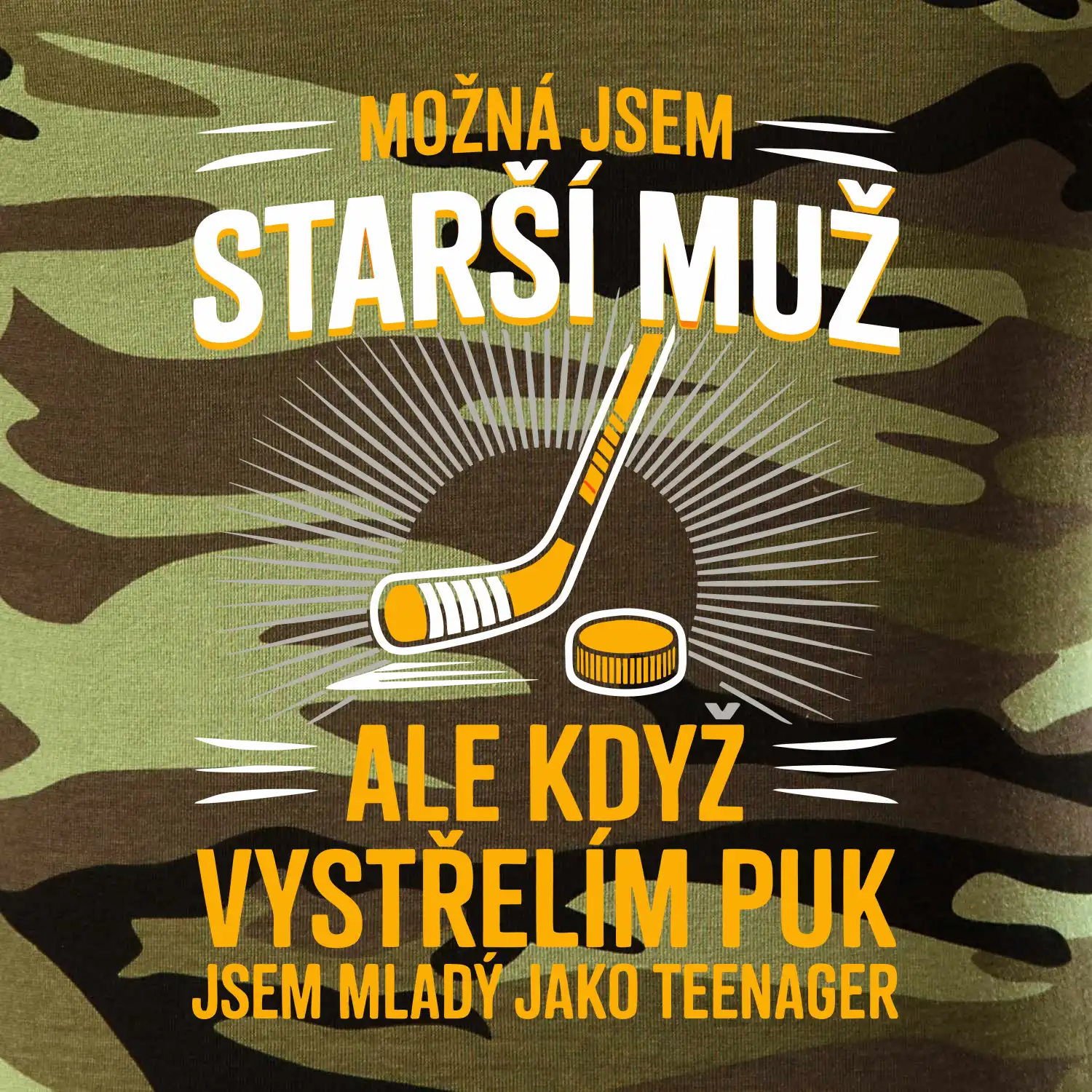 Možná jsem starší muž,  ale kdyz vystrelim puk